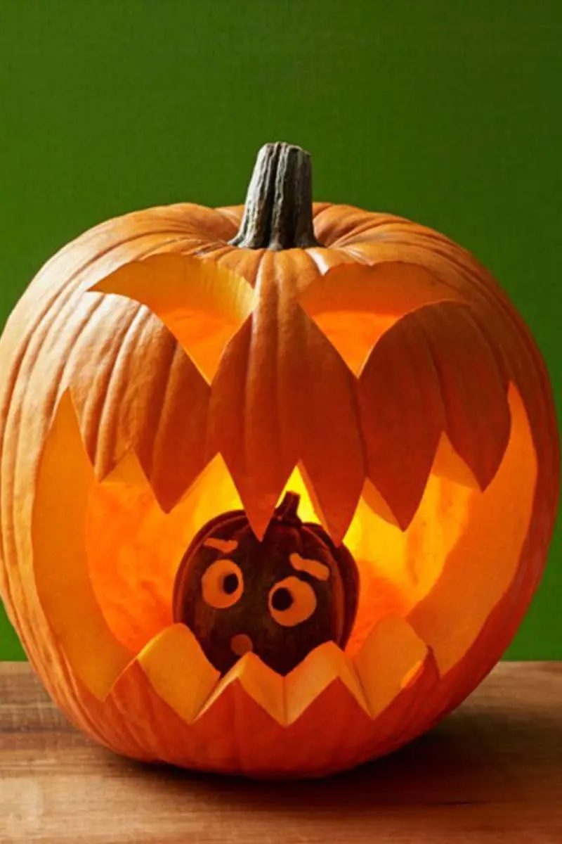 8 result 1 cool, cute, simple, spooky pumpkin carving ideas, small inside big