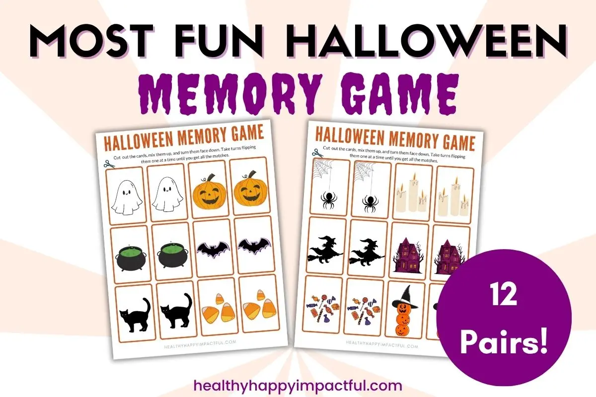 Halloween Memory Game Cards free pdf featured image