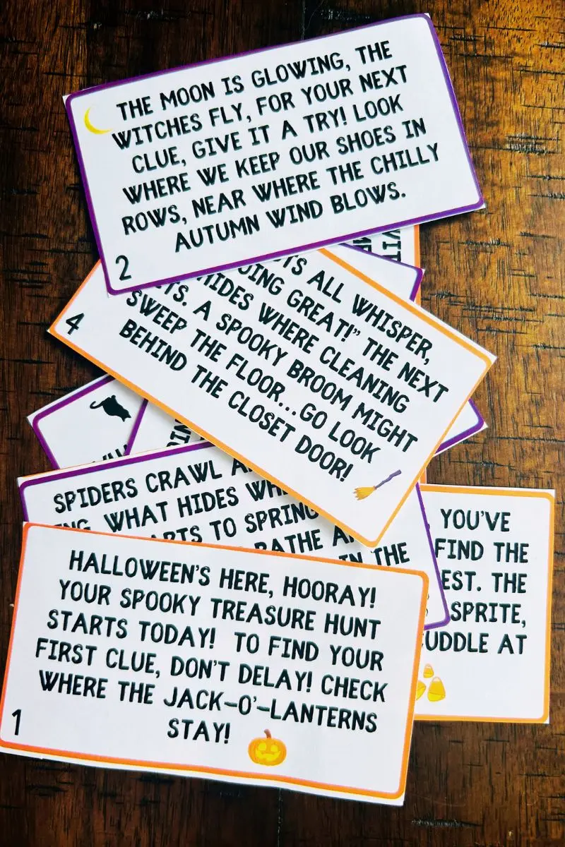 cards examples for the hunt