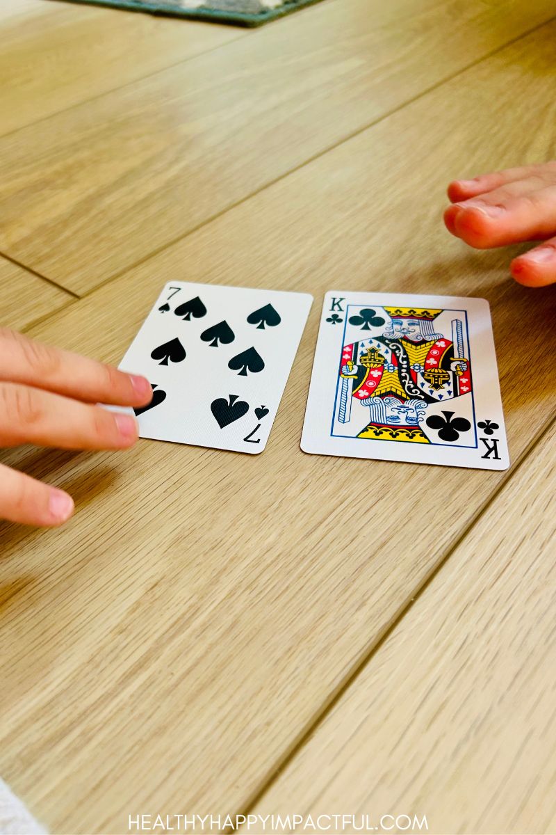 card games with one deck for kids, kindergarten, teens