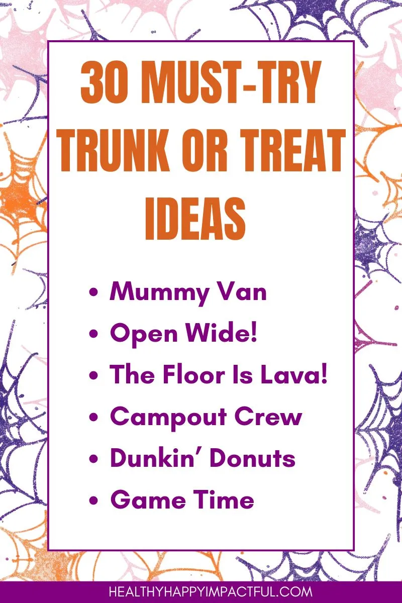 easy trunk or treat ideas for cars or suv