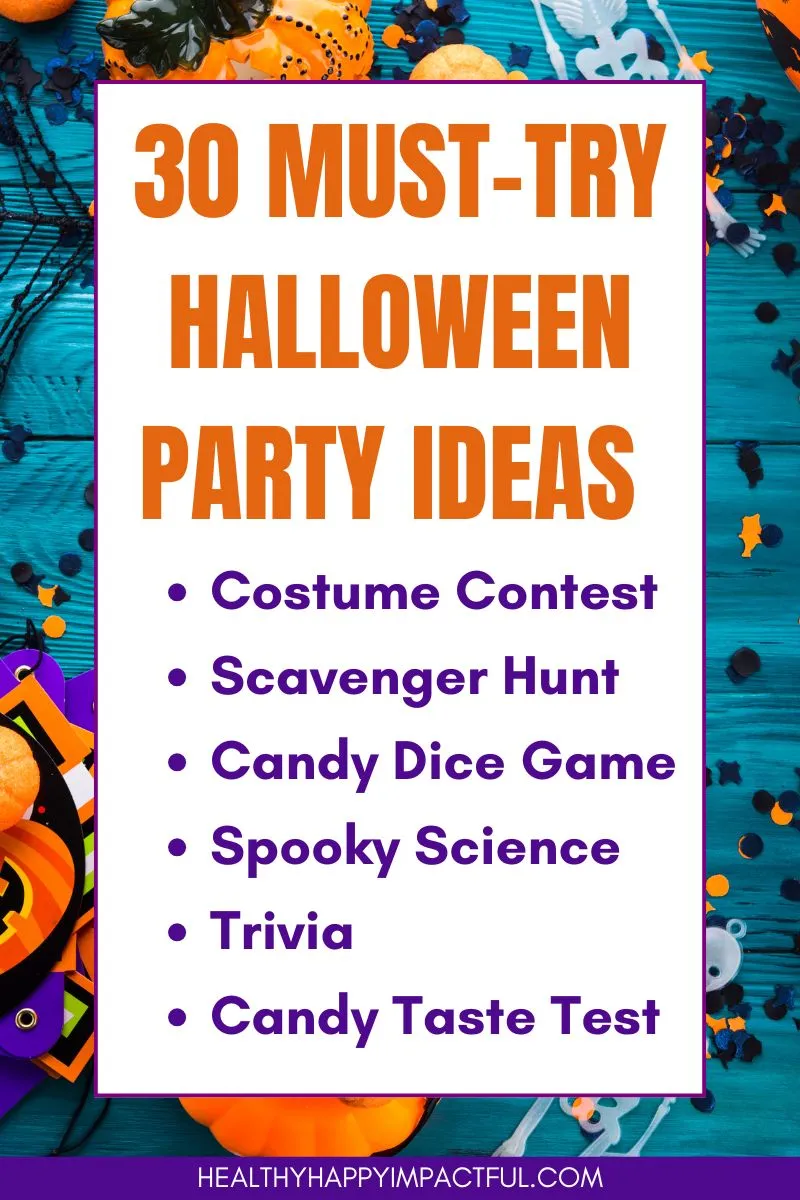 Halloween party ideas for teens; outdoor; game; food and drink