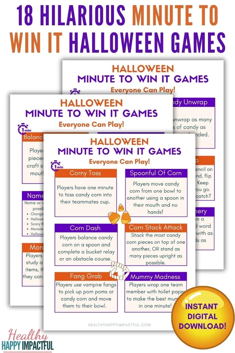 Halloween minute to win it games