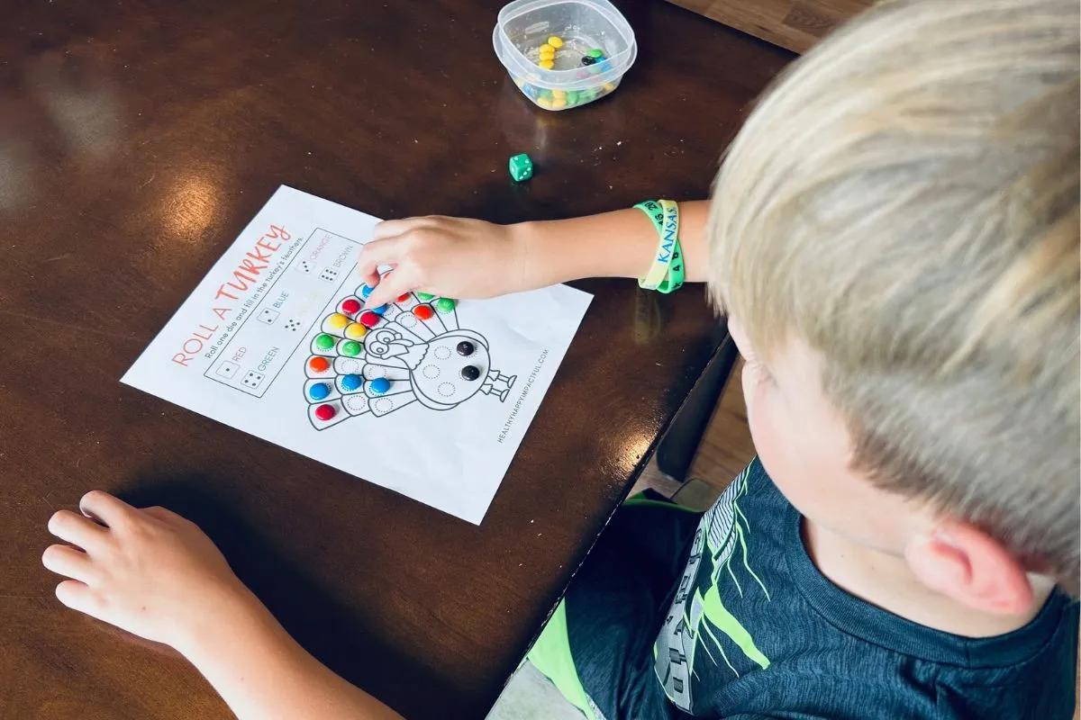 roll a turkey thanksgiving dice game