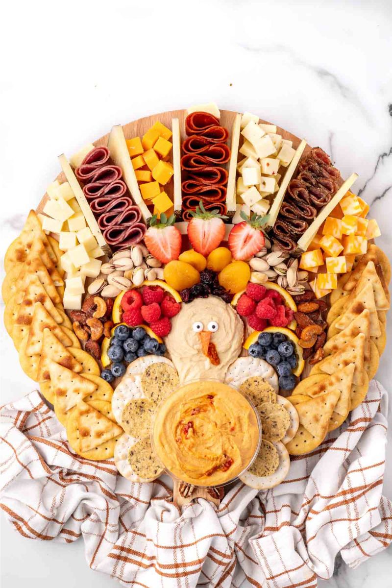 turkey cheese board for fall