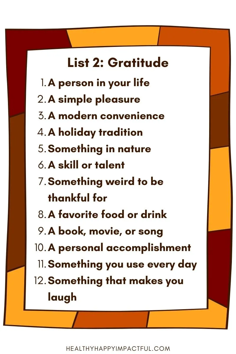 Thanksgiving scattergories categories lists
