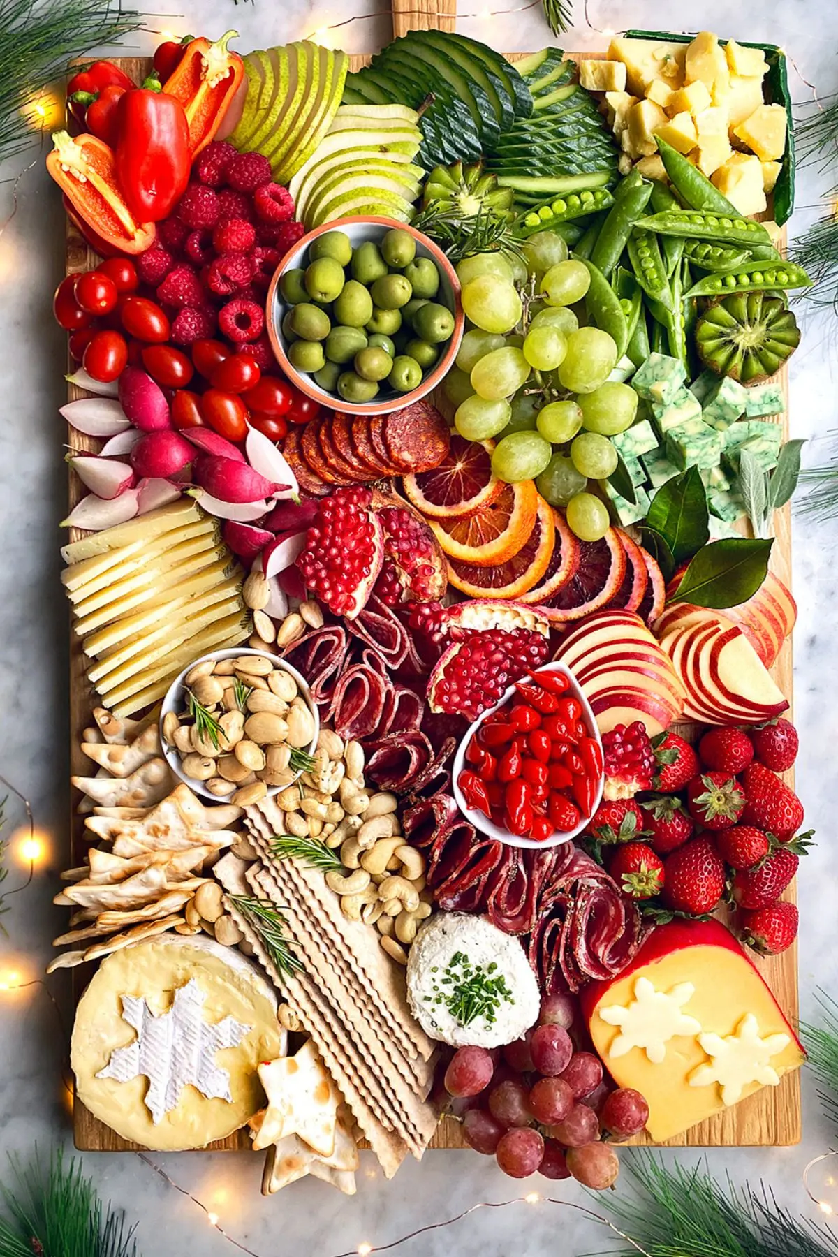 colorful fruit and vegetable board