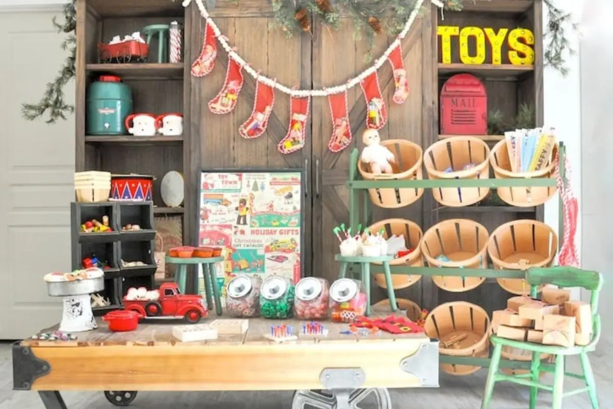 vintage Santa's workshop