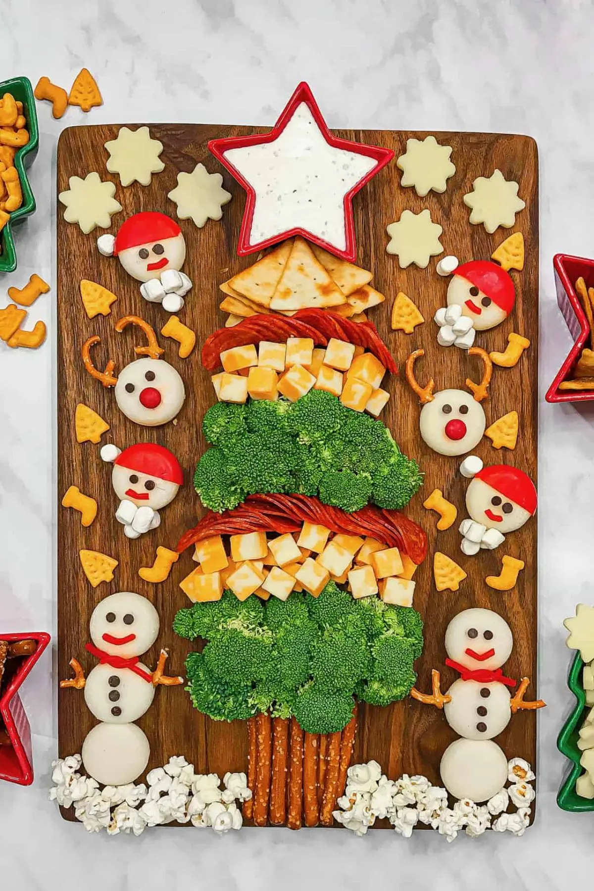 snack board for kids Christmas party