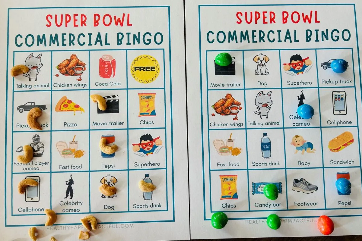Super Bowl commercial bingo