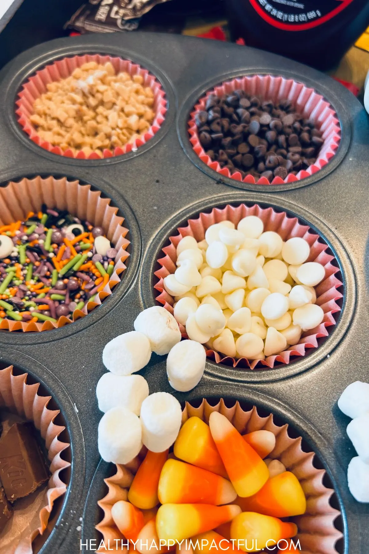 Halloween hot chocolate bar ideas; toppings