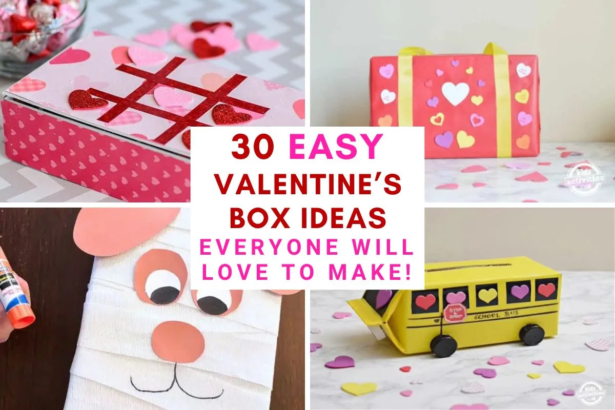 easy Valentine's box ideas everyone will love; creative; unique