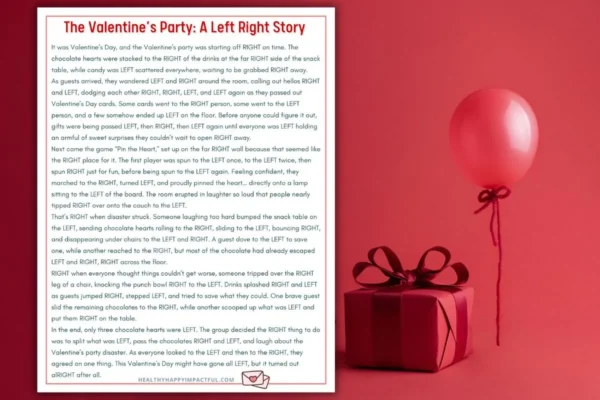 Valentine's left right story game
