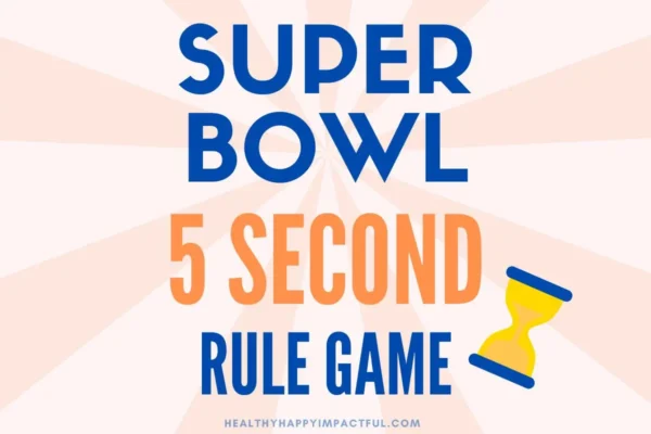 funny Super Bowl football party games, 5 second rule game