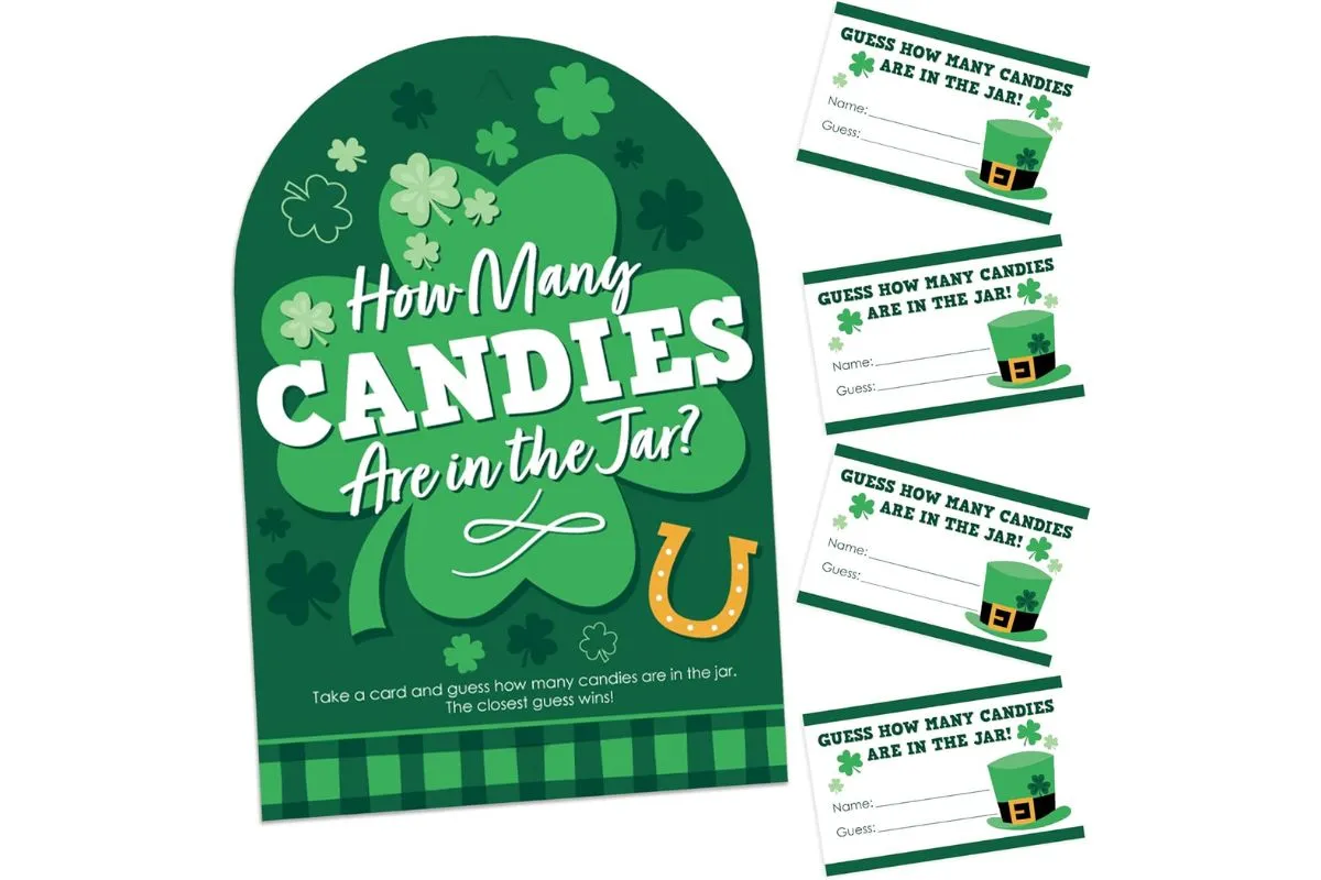 guess how many; St. Patrick's Day party ideas for kid and adults