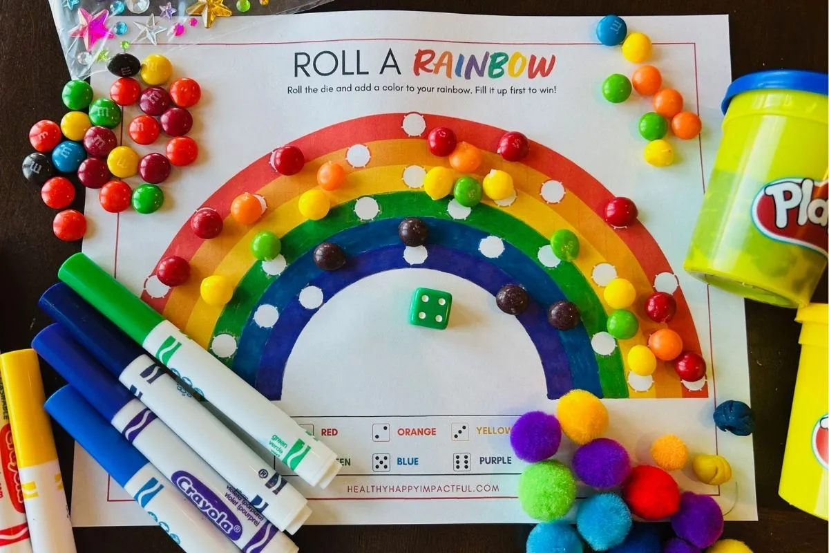 roll a rainbow dice game