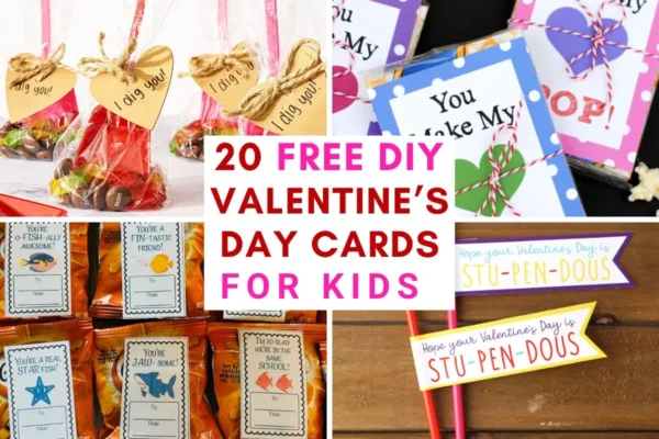 free printable Valentine's day cards for kids to make