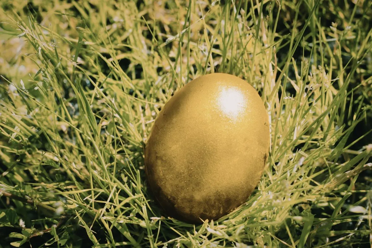 golden egg; outdoor Easter egg hunt ideas for older kids; fun