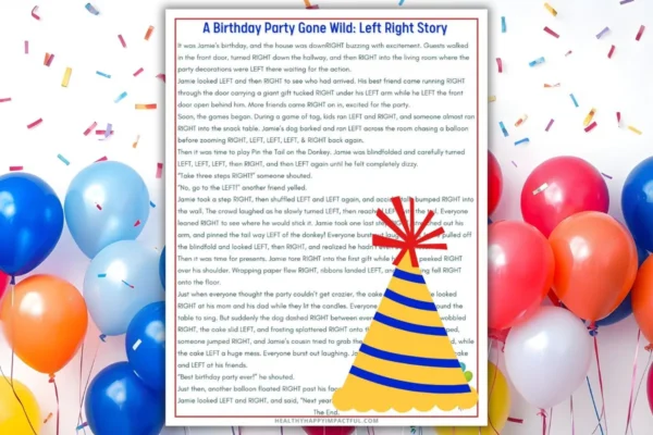 birthday left right game free printable
