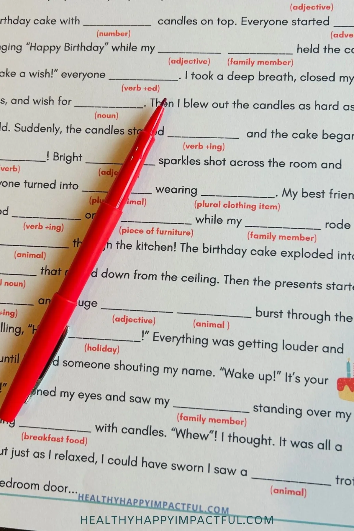 funny happy birthday mad libs