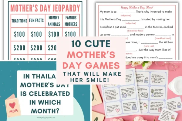happy Mother's Day fun games for kids and adults