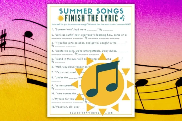 finish the summer song lyrics game questions