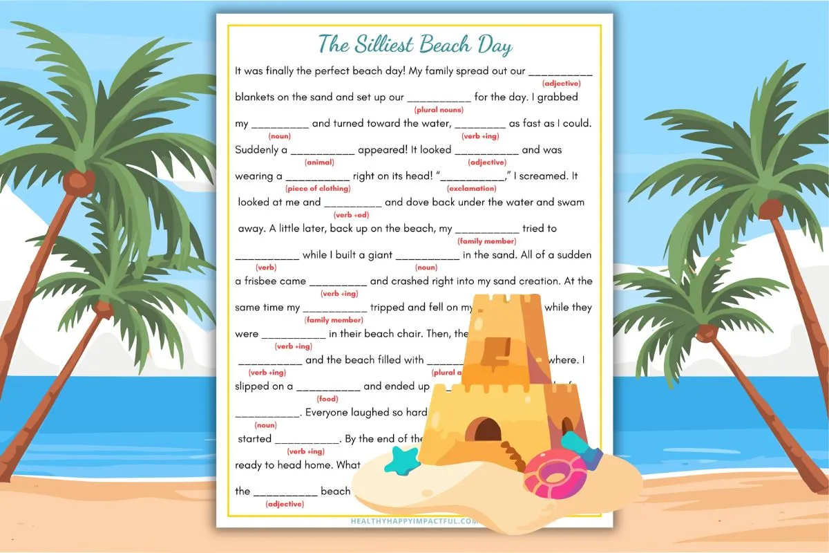 summer mad libs