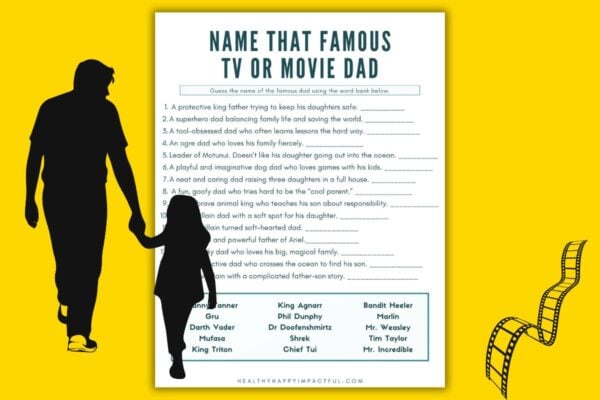 name that famous tv or movie dad, Father's Day games featured image