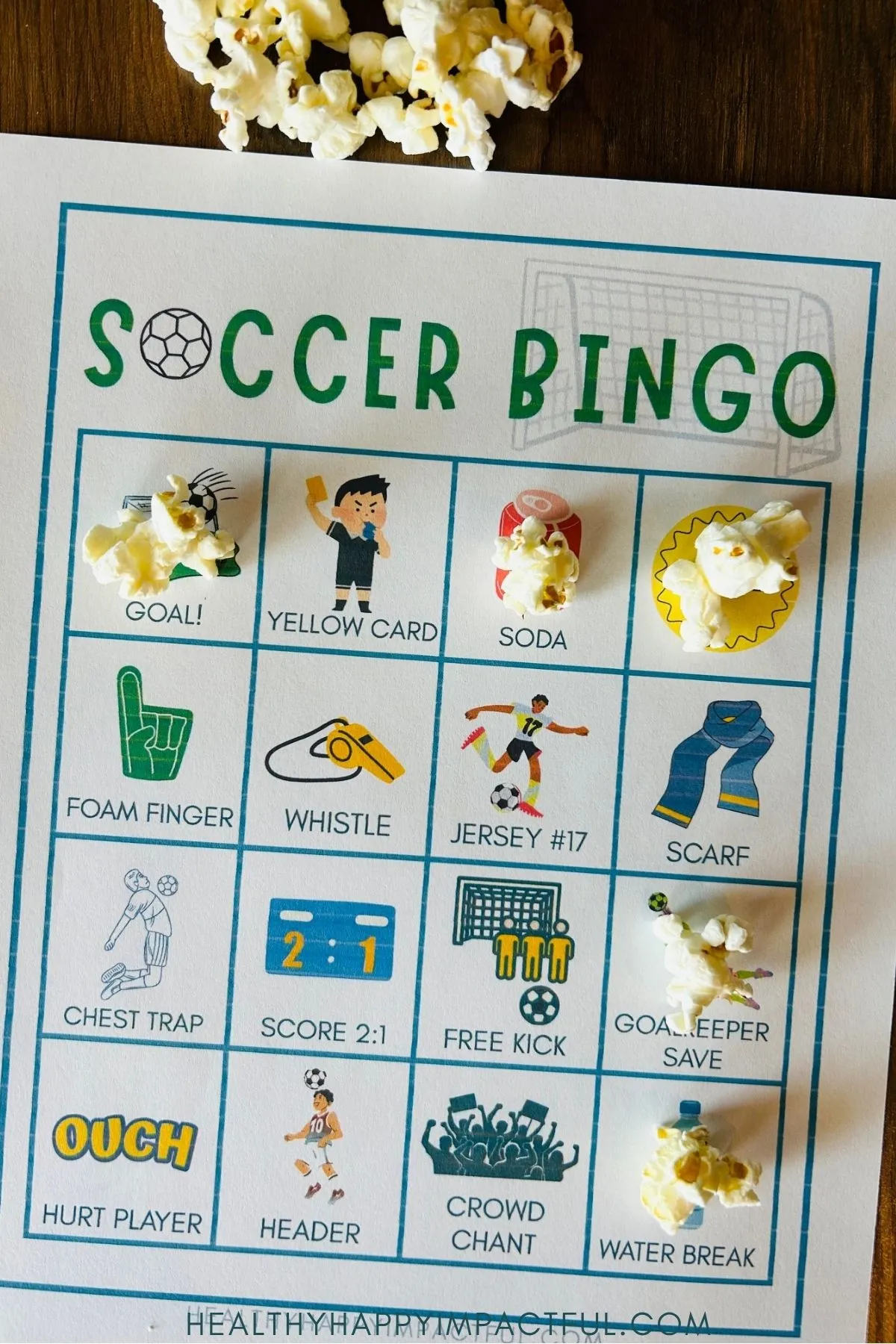 soccer bingo game free printable