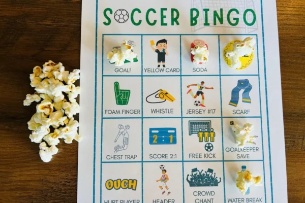 world cup; soccer bingo game